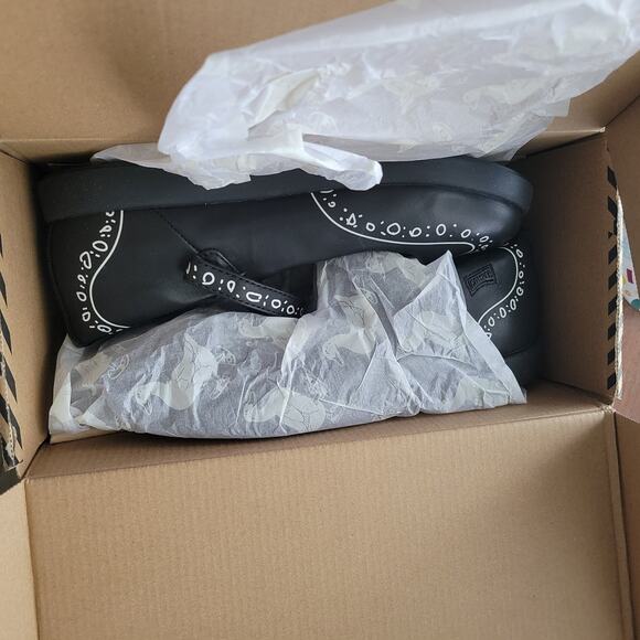 Camper TWINS Mary Jane Girls Black Leather Ortholite Shoes Girls Size K 3 EU 35 - Picture 6 of 7